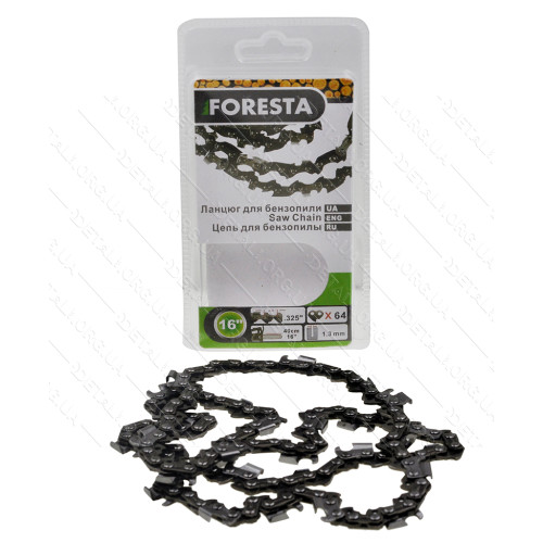 Шина 38см + цепь Foresta 64 звена шаг 325 паз 1,5 (цепш051 + цепш128)