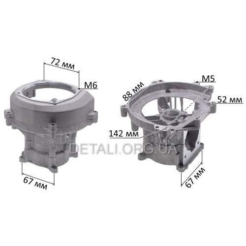 Картер мотокосы 36F (d32) в сборе
