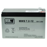 Акумулятор MW Power MWS 7.2-12 12V 7.2Ah гелевий