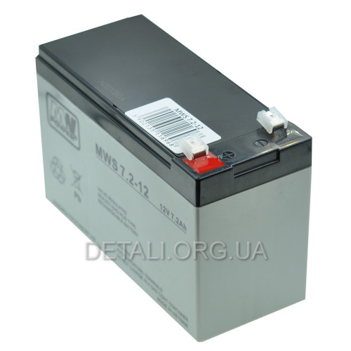 Аккумулятор MW Power MWS 7.2-12 12V 7.2Ah гелевый