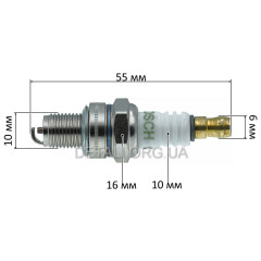 Свеча зажигания BOSCH RCJ7Y L55mm резьба M10 2
