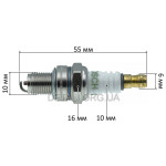Свеча зажигания BOSCH RCJ7Y L55mm резьба M10