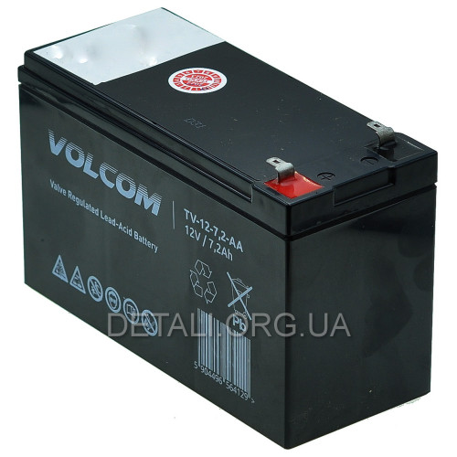 Акумулятор Volcom TV-12-7,2 АA 12V 7.2A