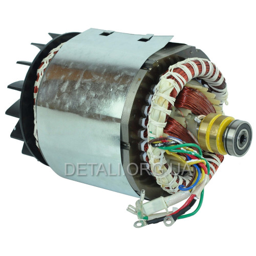 Електродвигун у зборі (якір+статор) генератора 168F (3.5 kWt 220V) МІДЬ