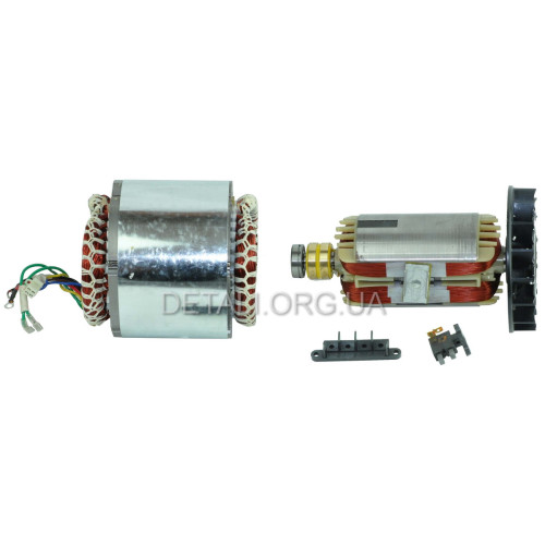 Электродвигатель в сборе (якорь+статор) генератора 168F (3.5 kWt 220V) МЕДЬ