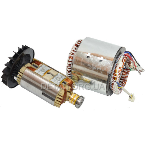 Электродвигатель в сборе (якорь+статор) генератора 188F (6.0 kWt 380V) МЕДЬ
