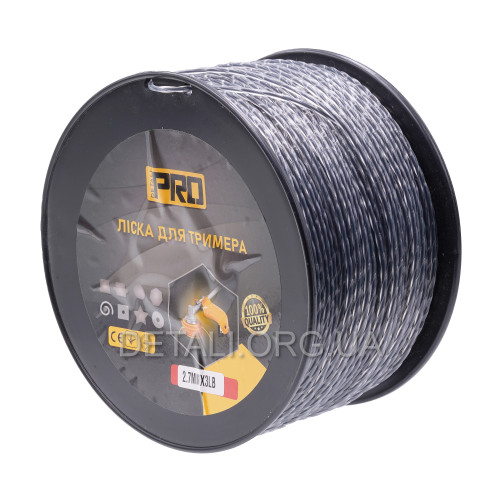 Ліска косильна спіраль d2.7 мм 3 LB (170 м) з кордом