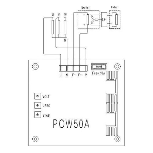 AVR регулятор напряжения универсальный генератора POW50A тип 1
