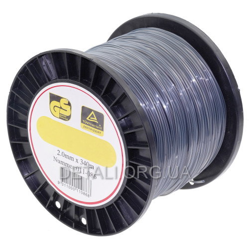 Ліска косильна квадрат d2 мм 3 LB (340 м) з кордом