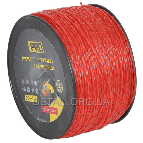 Ліска косильна спіраль d2.7 мм 3 LB (274 м) еліпс