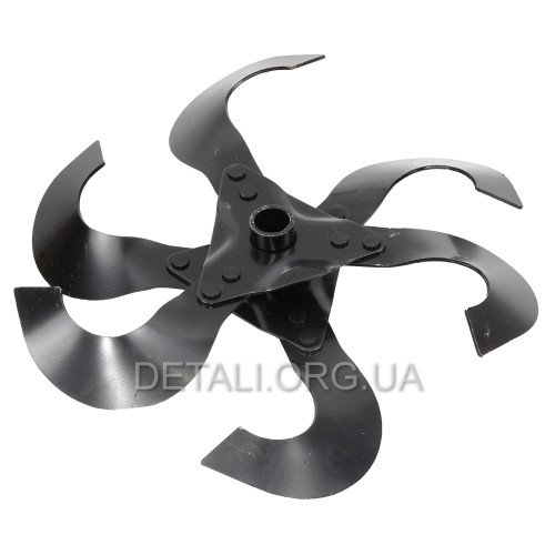 Насадка на мотокосу культиватор 9T D28mm 6 ножей VJ Parts