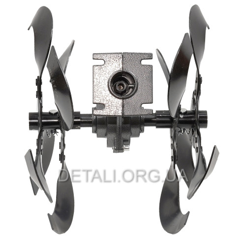 Насадка на мотокосу культиватор 9T D28mm 6 ножів VJ Parts