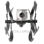 Насадка на мотокосу культиватор 9T D28mm 6 ножів VJ Parts