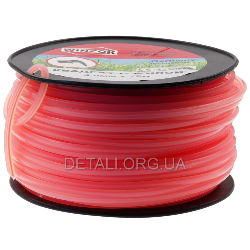 Леска косильная квадрат d4 мм 3 LB (75м) с кордом