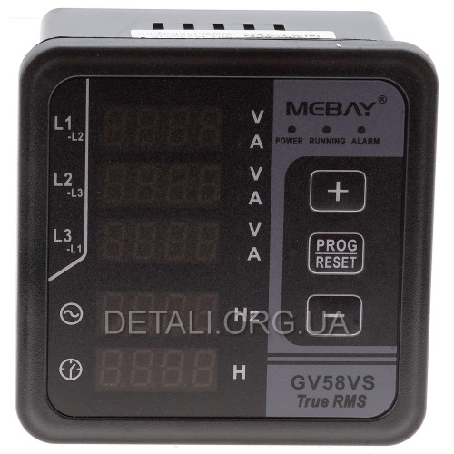 Цифровий вольтметр/амперметр Mebay GV58VS трифазного генератора