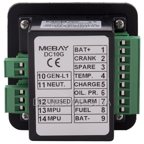 Контролер Mebay DC10G із замком запалювання для дизельних генераторів