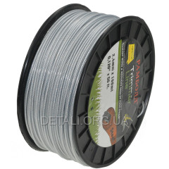 Ліска косильна круг d2.4 мм 3 LB (190 м) з металевим тросиком 2