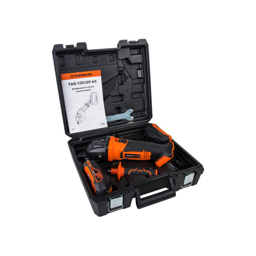Шлифмашина угловая аккумуляторная Tekhmann TAG-125/i20 kit