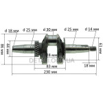 Коленвал двигателя генератора 168F L 230