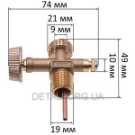 Вентиль газовый Intertool GS-0009 для баллона GS-0005