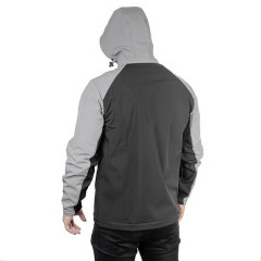 Куртка SOFTSHELL светло серо-черная, с капюшоном, трехслойная размер XXXL INTERTOOL SP-3126 2