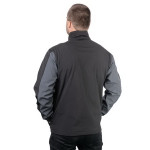 Куртка SOFTSHELL темно серо-черная, с водо-ветрозащитой трехслойная размер XXXL INTERTOOL SP-3136